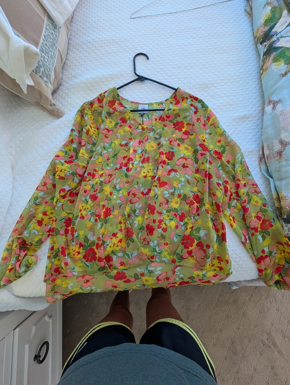 NWT Cabi Spring Neon Floral